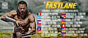 Horarios actualizados de WWE Fastlane 2021