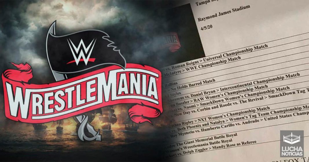 Se filtra posible cartel de WrestleMania 36