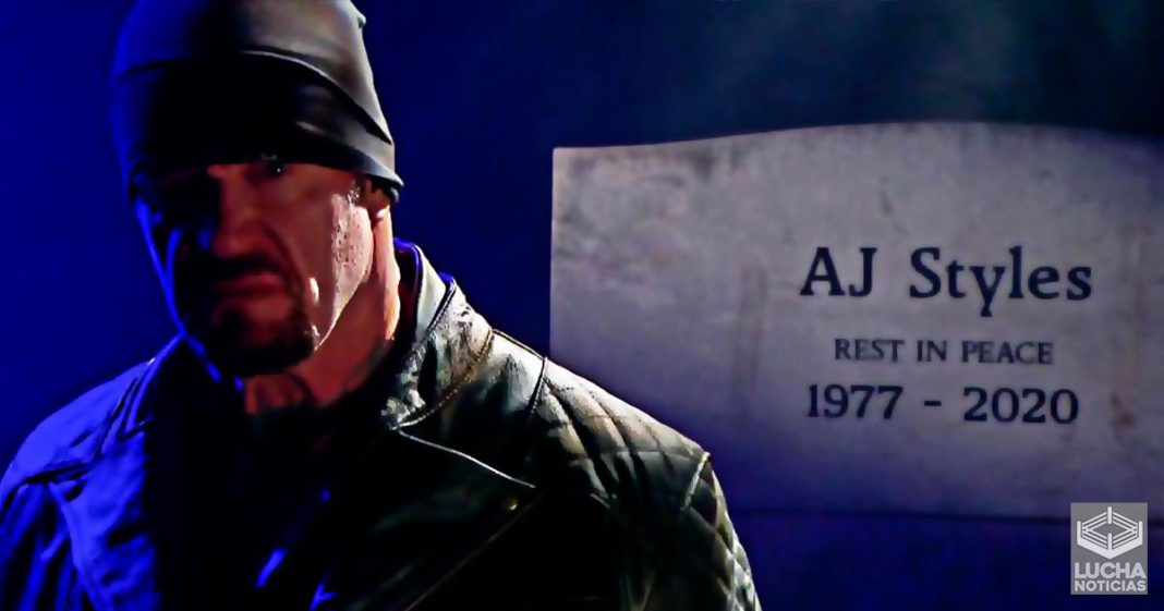Por esta razón Undertaker mencionó el nombre de AJ Styles