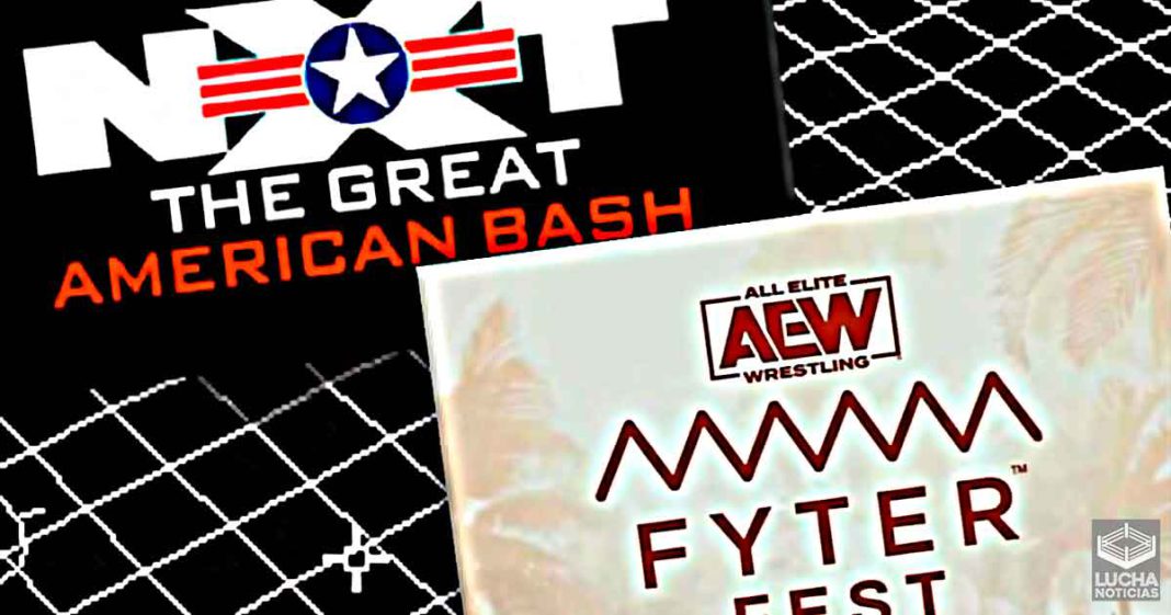 WWE NXT Great American Bash vence a AEW Fyter Fest en rating