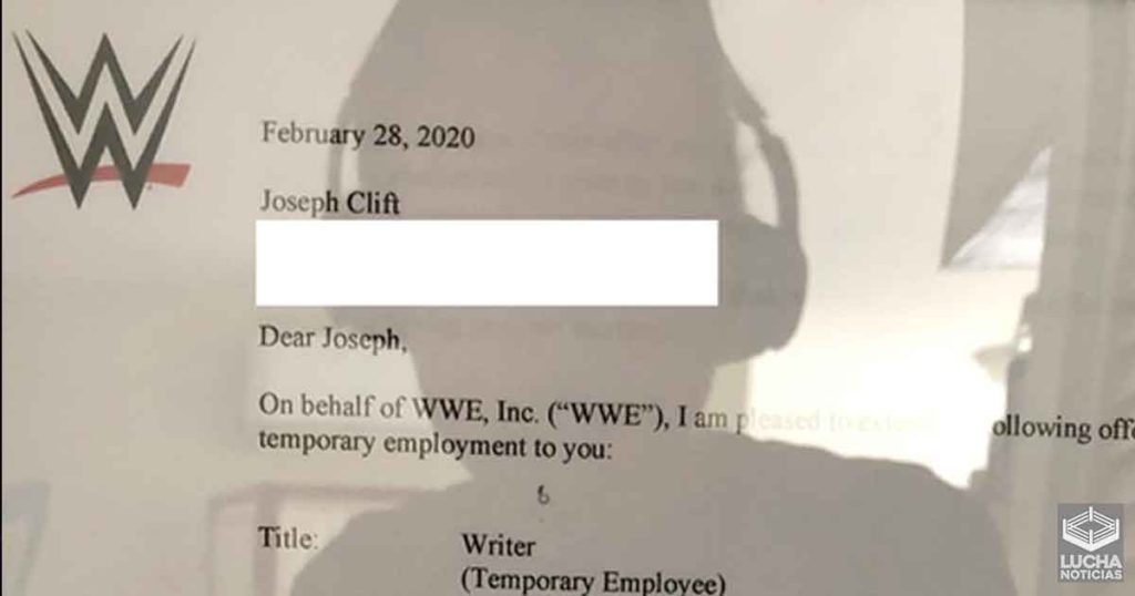 Se Filtra El Contrato De Uno De Los Escritores De Wwe Lucha Noticias