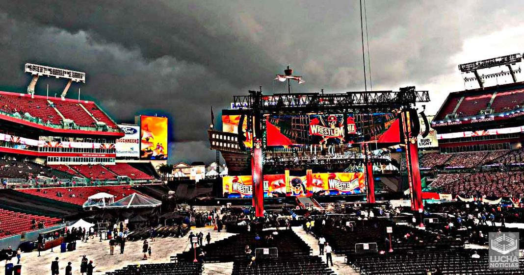 El estadio de WrestleMania 37 es evacuado debido al mal clima