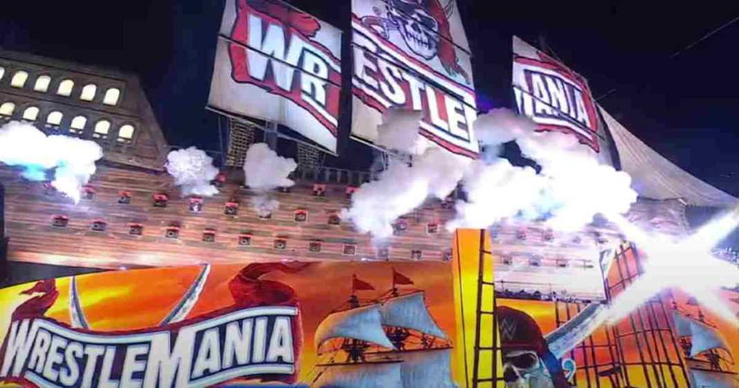 Escenario terminado de WrestleMania 37