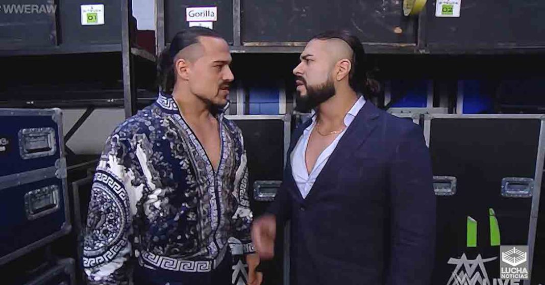 Andrade y Angel Garza con fuerte intercambio de palabras