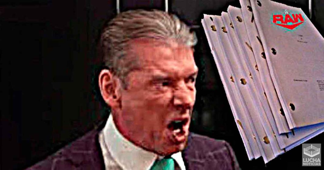 Vince McMahon molestó por el guión original de RAW esta semana