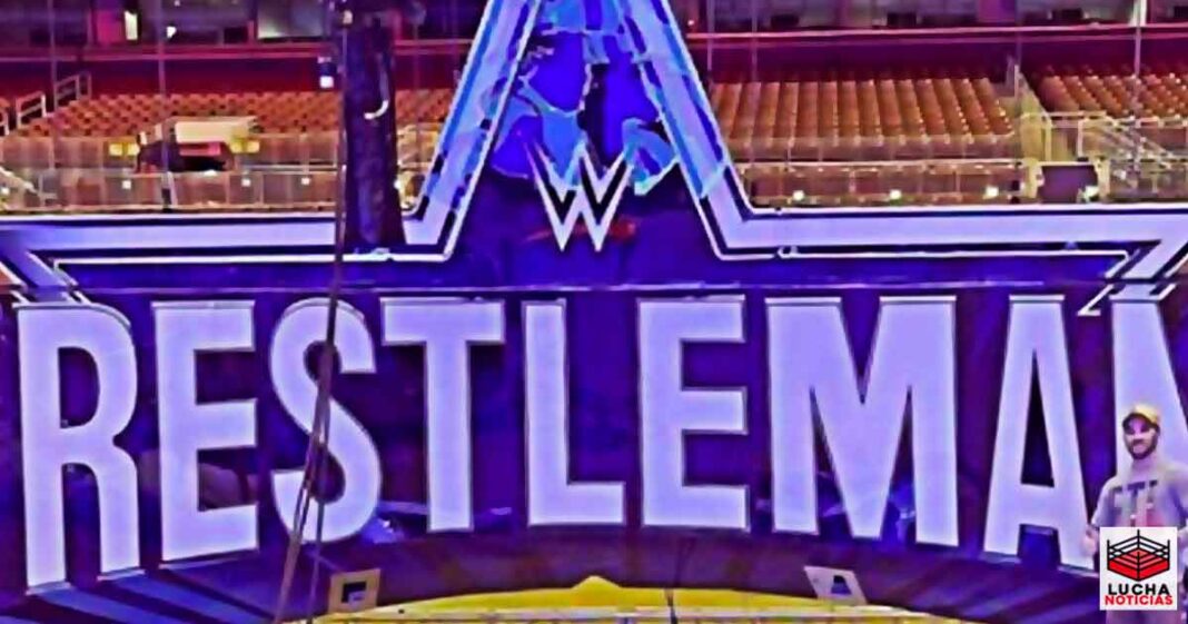 Primer vistazo al logo de WrestleMania 38 en Royal Rumble