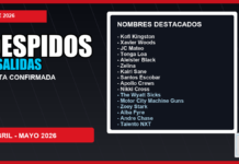 Lista de despidos WWE 2026: todos los nombres confirmados en la nueva ola Lista de despidos WWE 2026: todos los nombres confirmados en la nueva ola
