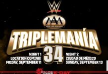 Triplemanía 34 será de dos noches: WWE protege la marca grande de AAA Triplemania 34 sera de dos noches bajo la nueva etapa de AAA y WWE